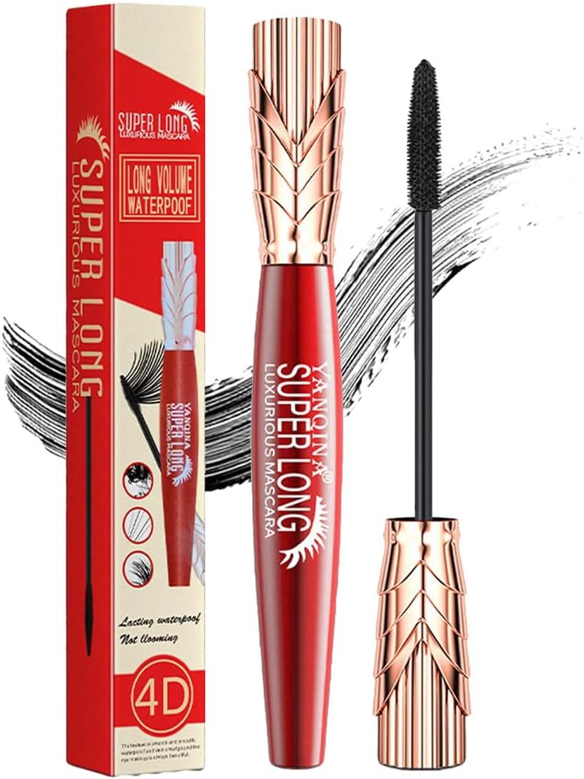 Crown Head 4D Mascara,Beautiful,Waterproof,Long Lasting,Thick,Curl,Anti-Stain,Life and Work Essential