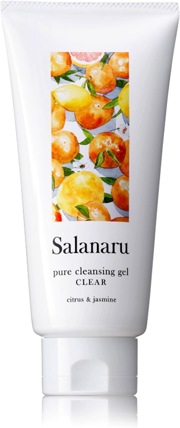 Salanaru Pure Cleansing Gel, Clear, 5.3 oz (150 g), Citrus   Jasmine Scent, Pore Care, Smooth Skin, Eyelash Equation, Waterproof Makeup, Paraben Free