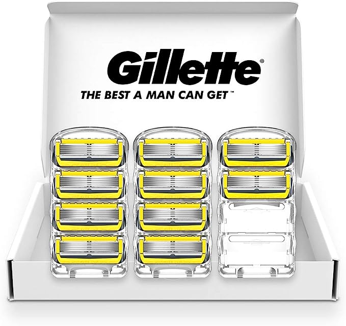 Gillette Pro Shield Manual Shaving Razor, Men's, Replacement Blade, 10 Pieces