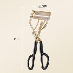 AioBos Eyelash Curler, Popular, Eyelash Curler, Main Unit + Replacement Rubber Included, 3 Pieces (Gold)