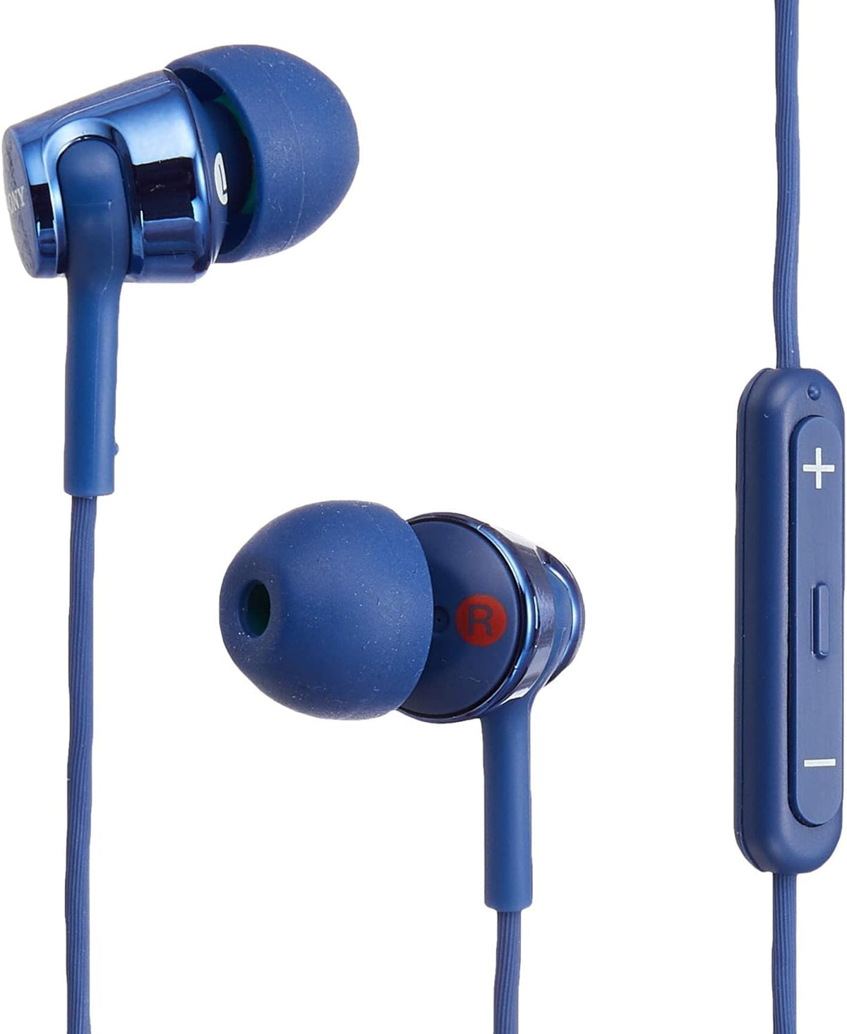 Closed type inner earphones. bule