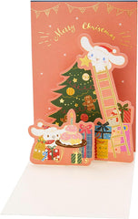 Sanrio JX 67-3 SANRIO 525375 Christmas Card Message Card Cinnamoroll Tree Decoration Greeting Card International Shipping Available