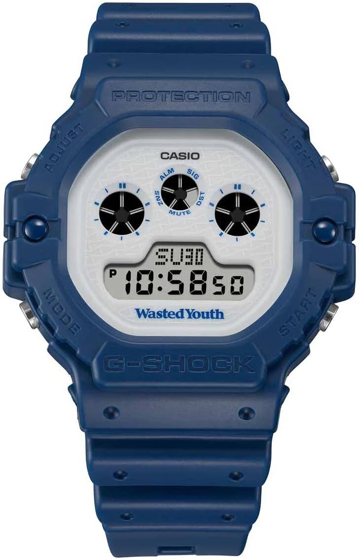 Casio DW-5900WY-2JR DW-5900WY-2JR Men's Wristwatch, Blue, Web Limited Model / Wasted Youth Collaboration Model