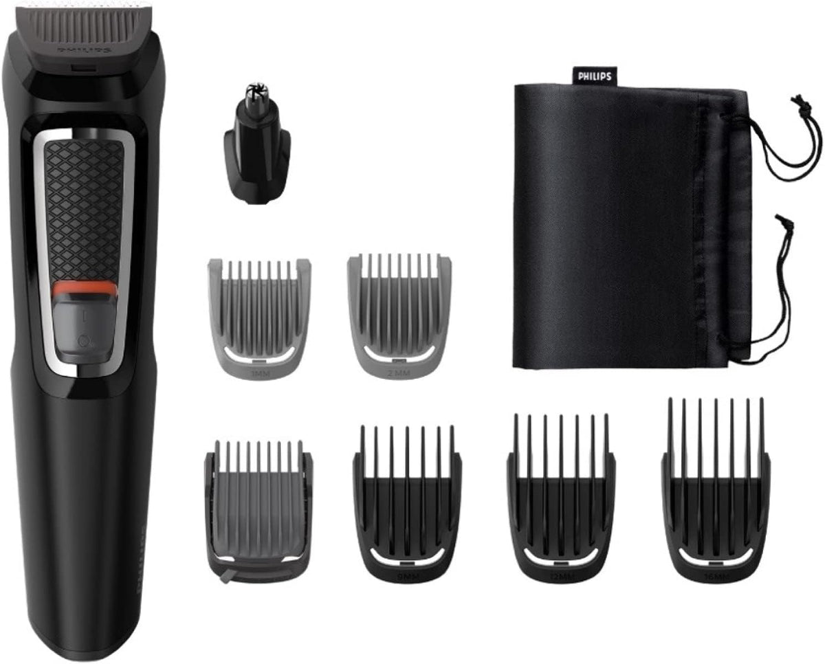 Philips MG3730/15 Multi-Grooming Kit, 3000 Series, 8 in 1 Hair Clipper/Beard Trimmer/Nose Hair Cutter Black