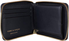 Comme des Garcons SA7100 Bifold Wallet, Round Zipper, Classic, Navy, navy