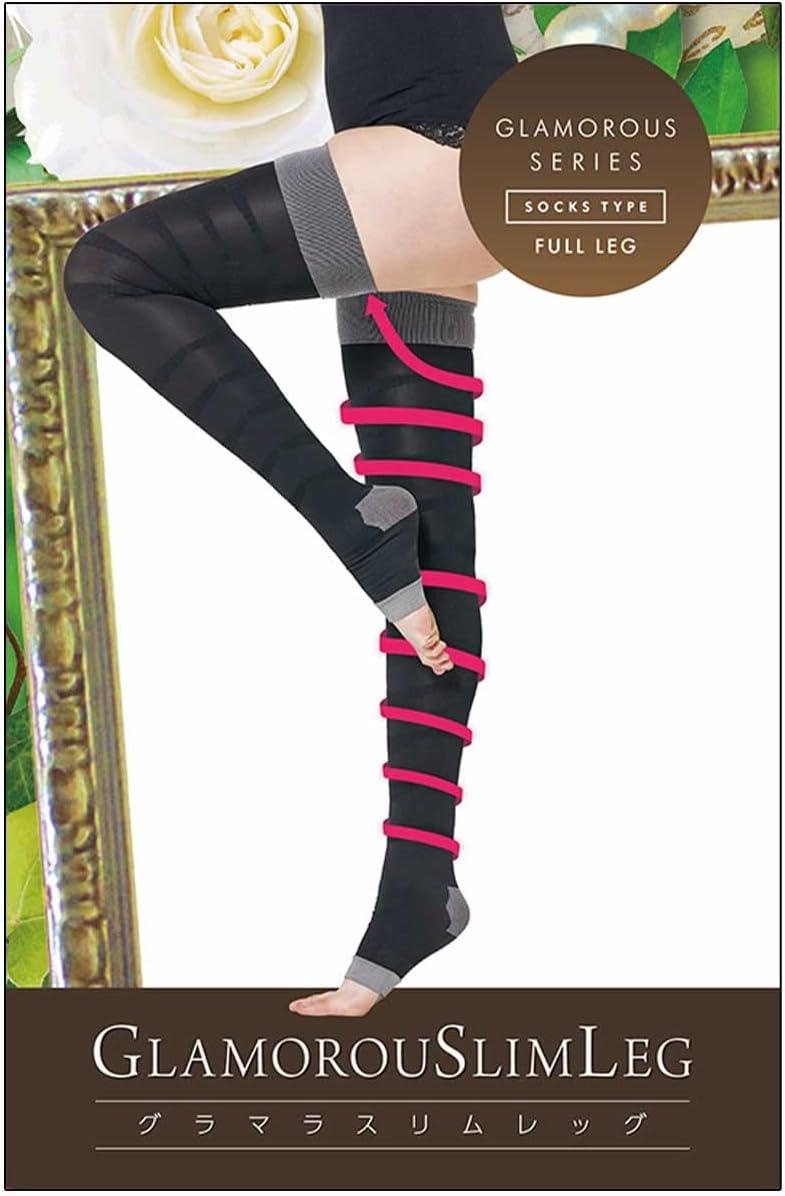 Glamorous Spats Compression Socks, Glamorous Slim Leg Compression Socks, Single Item, Set of 3, Set of 5, 2 Sizes, Genuine Product