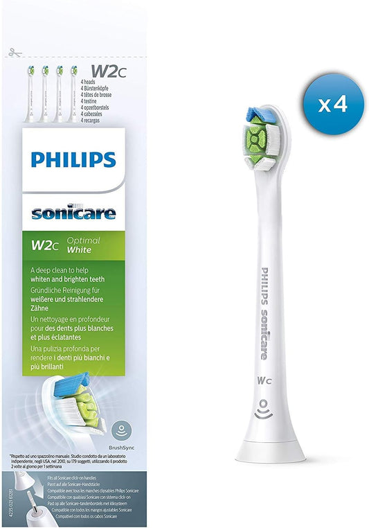 Philips HX6074/01 Sonicare White Plus Replacement Brush, (Formerly Diamond Clean), Mini, 4 Pieces