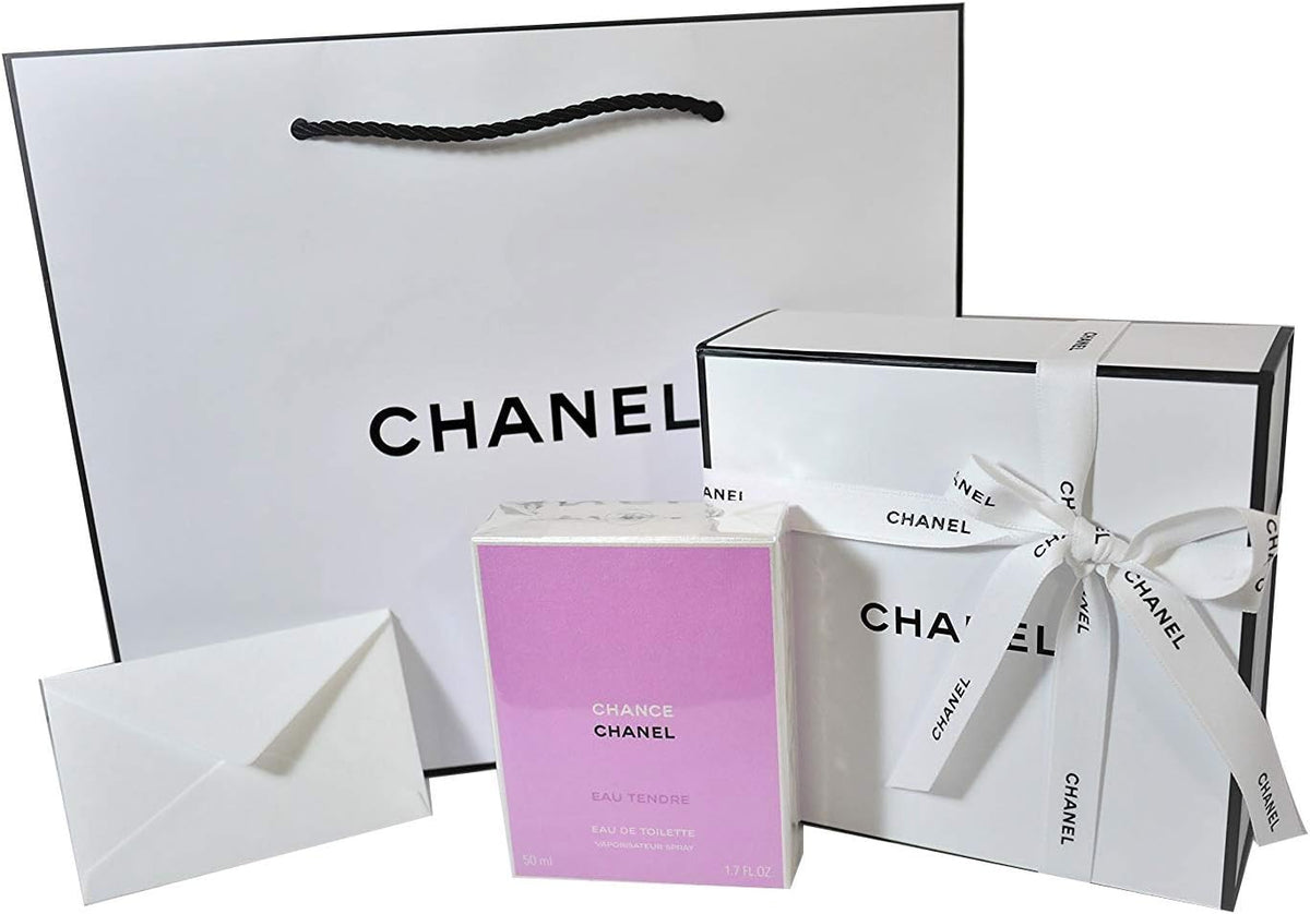 Chanel Chance Eau Tendure EDT SP, 1.7 fl oz (50 ml) (Genuine Domestic Product) Gift Box, Present, Ribbon Wrapped with Shopper