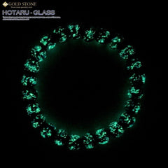 Glowing Keramarin Firefly Glass Bracelet, 0.3 inch (8 mm), Okinawa Souvenir, Keylama Islands