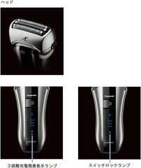 Panasonic Compact Ram Dash Men's Shaver 3 Blades Silver Tone ES-CT20-S