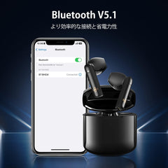 Wireless Earphones (APTX   AAC Compatible, IPX5 Waterproof, CVC 8.0 Call Cancelling, 0.5 inch (13 mm) Driver, HiFi), Bluetooth Earphones, Type C Rapid Charging, Built-in Mic