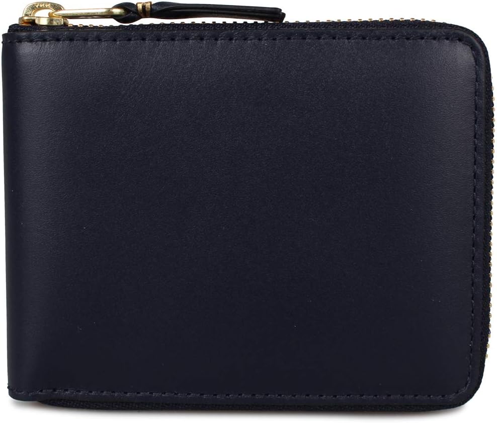 Comme des Garcons SA7100 Bifold Wallet, Round Zipper, Classic, Navy, navy