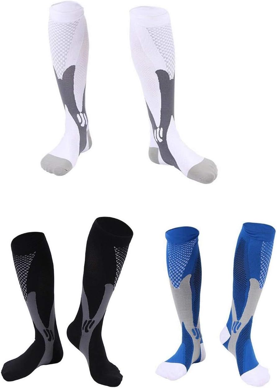 Sweetimes Compression Socks Sports Socks Power Stretch Compression Socks Calf Supporter #182, blue