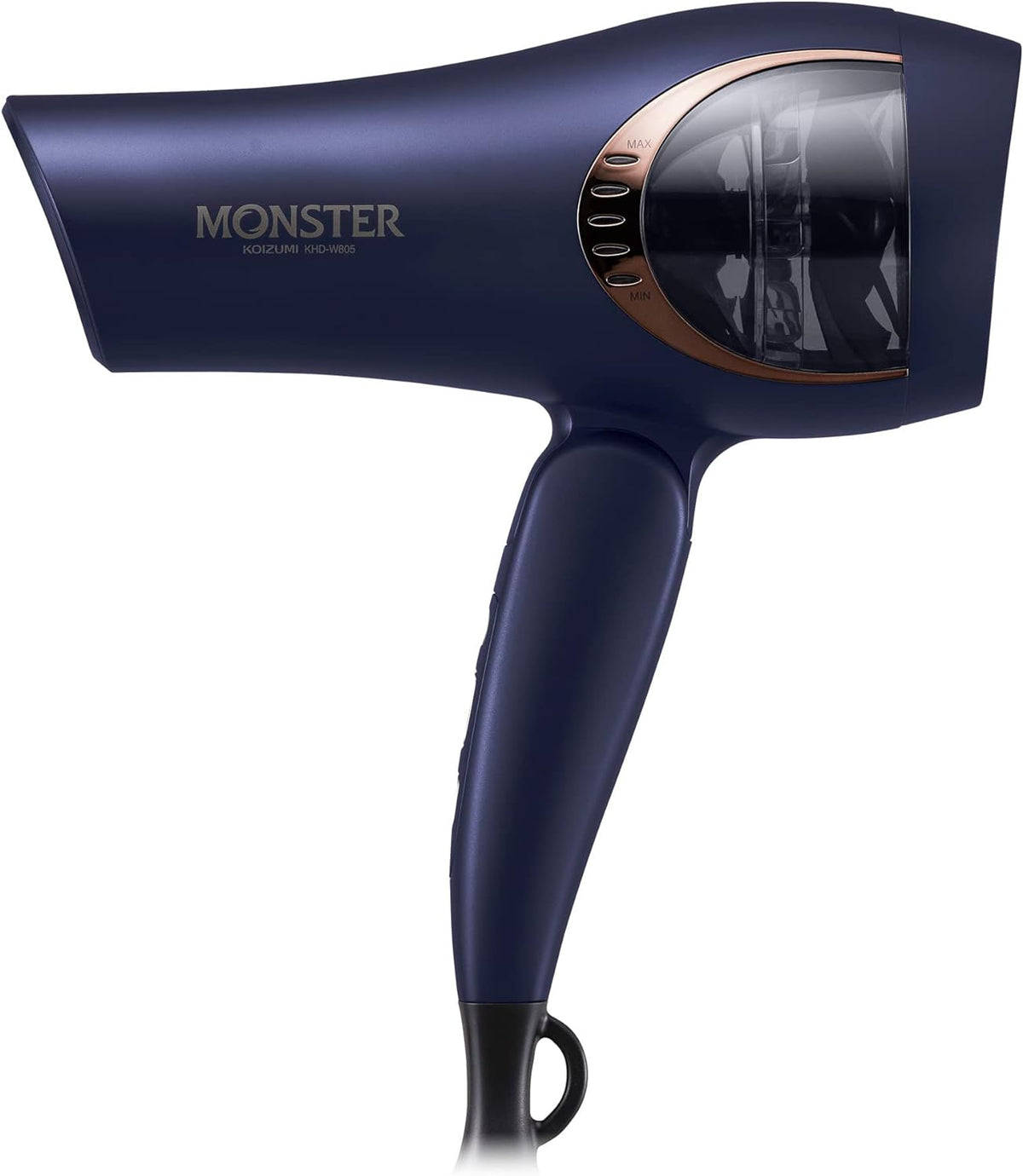 Koizumi KHD-W805/A Monster Hair Dryer, Large Airflow, Quick Drying, Automatic Hot and Cold Switching, Negative Ion, Navy