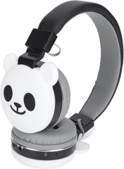 Kids Headphones, Cute Animal Style Kids Wireless Headphones Gaming Headset with Mic Suitable for Cell Phone Tablet PC Laptop (Less Panda)