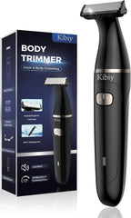 Body Shaver for Men Kibiy Electric Men's Shaver vio Shaver Men's Unwanted Hair Treatment IPX7 Waterproof Armpits Arms Back Legs Bikini Line Sensitive Skin Shaving in the Bath Washable USB Rechargeable Limit Comb Included