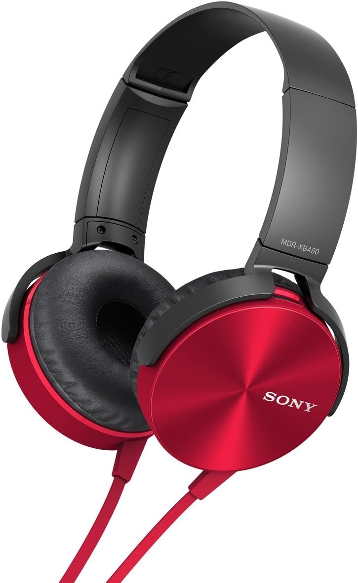 Sony mdr-xb450ap Extra Bass Headphones (Red)