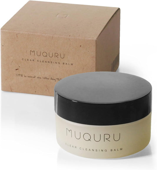 MuQURU Clear Cleansing Balm, 2.8 oz (80 g), Yeast, Amino Acid, Makeup Remover, Louiel