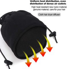 Simlug Black Cloth Hair Dryer Diffuser Beautiful Hair Dryer Diffuser Cover Nylon Hair Dryer Style Cover Dry Hair