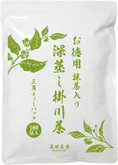 Oshi Saryo Green Tea Bag with Matcha, 0.1 oz (2.5 g) x 100 Pieces, Made in Shizuoka Prefecture