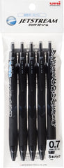 Mitsubishi Pencil Oil-Based Ballpoint Pen Jet Stream 5 Pieces 0.7 Black Easy to Write SXN150075P.24