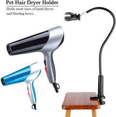 Aramox Dryer Clip, Hair Dryer Stand, Pet Hair Dryer Holder, Stand, Reduces Time After Shampoo, Blow Up With Both Hands, Rotates 360 C, Bathroom Convenience