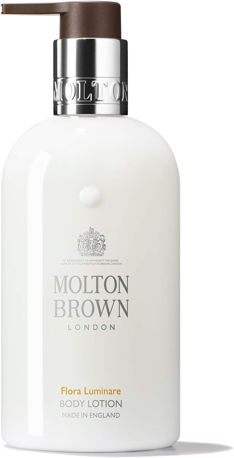 Official MOLTON BROWN Flora Luminare Body Lotion, 10.1 fl oz (300 ml), Molton Brown, Body Care, Drying, Moisturizing, Tahitian Tiare Flower, Symbol of Happiness, Floral Vanilla