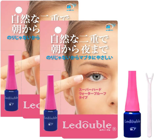 Ledouvre 0.07 fl oz (2 ml), Set of 2, Double Layer, Teardrop Bag, Coating Type, Waterproof Type, Bangs Keep