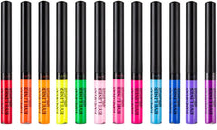 Neon Liquid Eyeliner Set 12 Colors UV Glow Matte Eyeliner Waterproof   Stain Resistant Long Lasting Colorful Fluorescent Body Face Paint Makeup Daily Wear Halloween Christmas