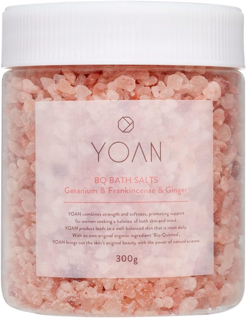 YOAN BQ Bath Salt, Geranium, Frankincense   Ginger Scent, Himalayan Rock Salt, Bath Salt, Aroma, Moisturizing, Pore Care, Body Care, Gift, Present