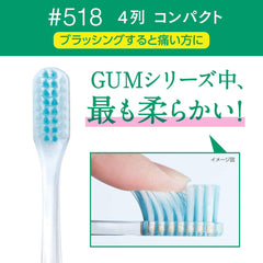 GUM Periodontal Pro Care Toothbrush #518 4 Row Compact Head, Soft