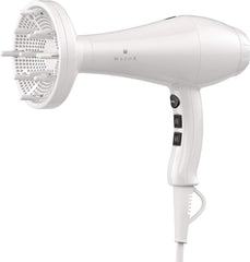 Doraya Hair Dryer, Quick Drying, Large Airflow, 1,200 W, Negative Ions, 3 Types of Nozzles, 6 Levels of Wind Temperature   Air Volume Adjustment, Popular, For Home and Travel, Non-Foldable (White)