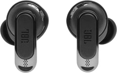 JBL Tour Pro 2 Wireless Earphones, Bluetooth, Hybrid Noise Cancelling, Multipoint, IPX5, Wireless Charging, Smart Touch Display, Black, JBLTOURPRO2BLK, Small