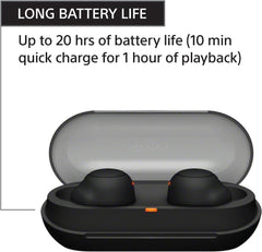 WF-C500 Truly Wireless In-Ear Bluetooth Earbud Headphones with Mic and IPX4 Water Resistance, Black