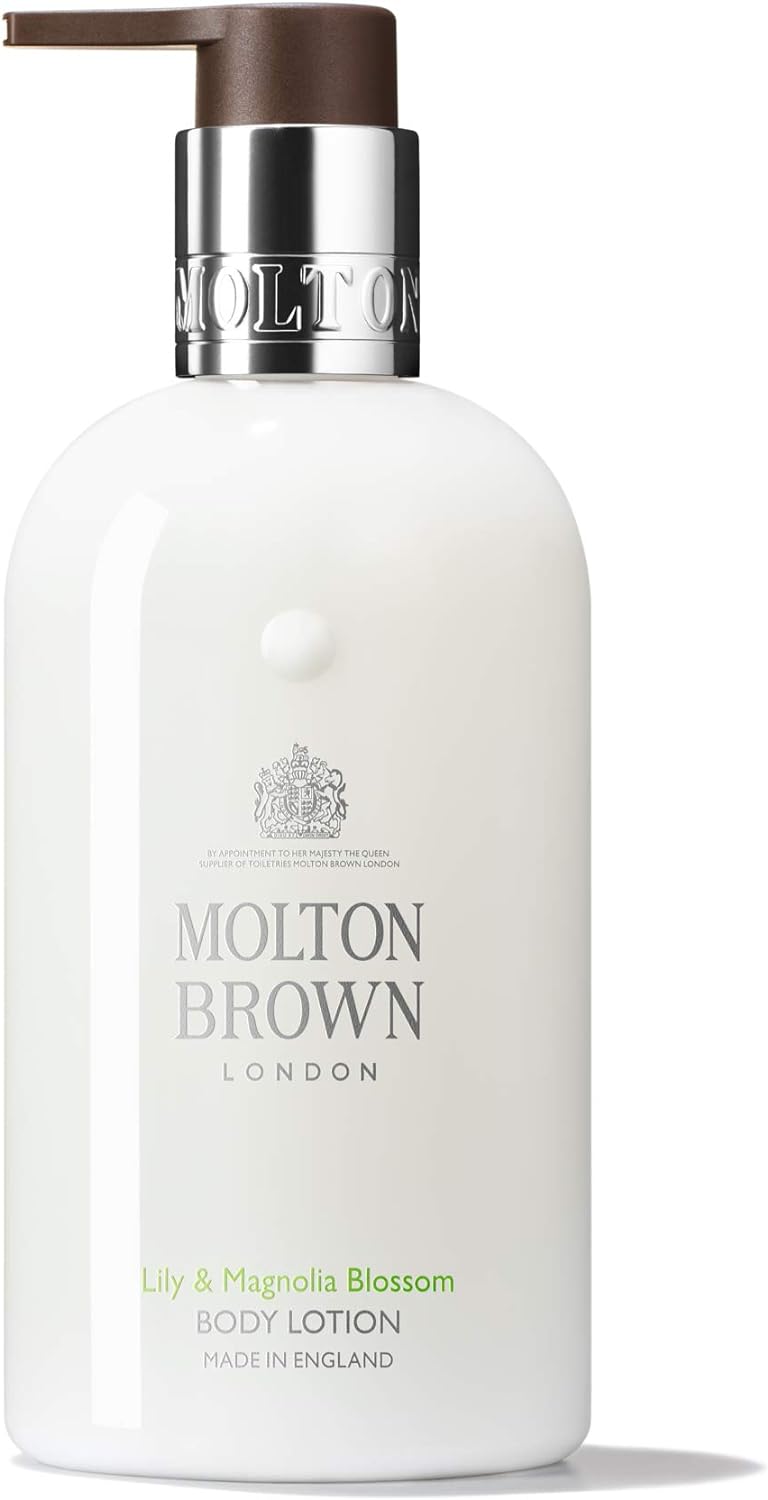 Official MOLTON BROWN Lily   Magnolia Blossom Body Lotion, 10.1 fl oz (300 ml), Molton Brown, Body Care, Dry, Moisturizing, White Floral Sweet, Fresh Bouquet, Elation