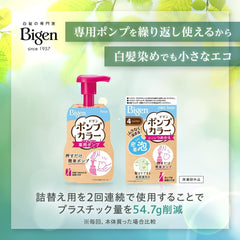 Hoyu Bigen Pump Color 3RB (Rich Brown), 2 Refills + 1 Exclusive Empty Bottle Included