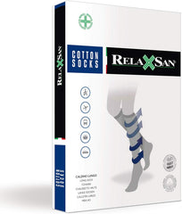 Relaxsan 820 Cotton Support Compression High Socks, 0.7 - 0.9 inches (18 - 22 mm) Hg