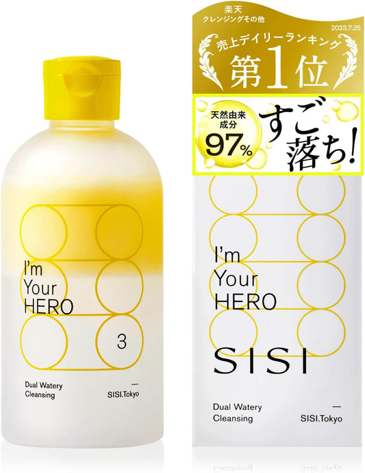 SISI I'm Your Hero Wiping Water Cleansing, 8.1 fl oz (230 ml), Makeup Remover, Pore Care, 5 in 1