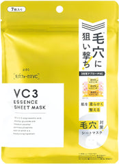 Pore Focus VC VC3 Sheet Mask, 7 Piece Sheet Mask, Pore Care, Vitamin c Cica Essence, Pores Deer, Skin Care, Exfoliating Care, Vitamin C Derivative, Ceramide, Moisturizing Pack, Face, Face Pack