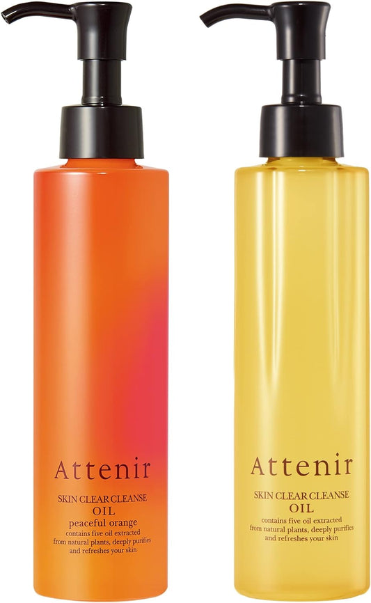 Athenia Skin Clear Cleansing Oil, Aroma Type, Regular Bottle + Peaceful Orange Scent, 6.9 fl oz (175 ml) x 2), Cleansing Oil, Makeup Remover