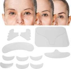 ZJchao Wrinkle Patch, 11 Pcs Silicone Anti Wrinkle Sticker Reusable Cheek Breast Forehead Anti-Fine Line Patch Reduce and Remove Wrinkles Fine Line Skin Lifting Christmas Day Gift