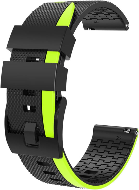 Watch Band, 0.8 inch (20 mm), 0.9 inch (22 mm), Soft, Lightweight, Breathable Silicone Sports Strap