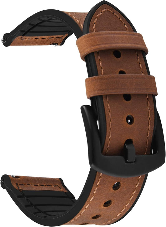 Genuine Leather Watch Band, Genuine Leather Watch Strap, 0.9 inches (22 mm), 0.8 inches (20 mm), Smartwatch Band, Silicone, Business Style, Breathable, Flexible, Men's, Women's, Please Check the Model Number Chart