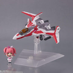 TINY SESSION Macross Δ VF-31C Siegfried (Mirage Farina Genus Machine) with Makina Nakajima, Approx. 3.9 inches (100 mm), PVC   ABS Pre-painted Action Figure