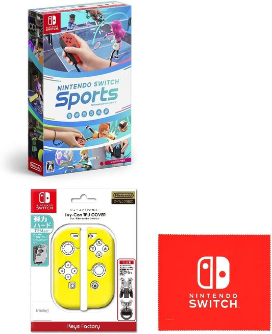 [Japanese Nintendo Switch] Nintendo Switch Sports -Switch+ Nintendo Licensed Product Joy-Con TPU COVER for Nintendo Switch Yellow (Amazon.co.jp Exclusive Nintendo Switch Logo Design Microfiber Cloth Included)