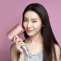 ZHIBAI HL505 "Delivers Triple Layer Wind Simultaneously" Function, Negative Ions, Hair Dryer, Large Airflow, Cold and Temperature Rhythm Mode, Magnetic Nozzle, Rose Pink