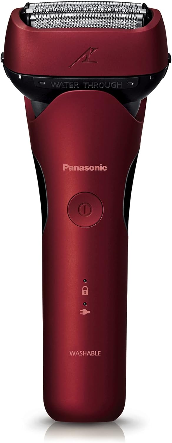 Panasonic ES-LT4P-R Men's Shaver, Lamb Dash, 3 Blades, Red, Shave Even During Charging