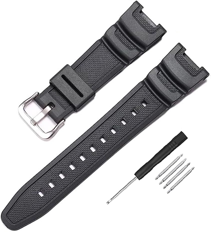 Watch Strap, Genuine Band Compatible, Waterproof Strap, Fits Casio SGW-100