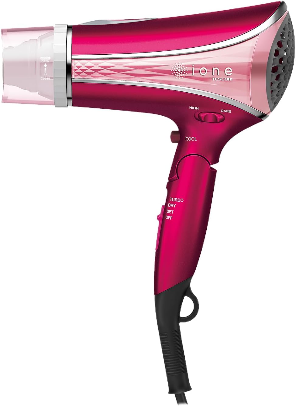 Tescom TID1100B-P Hair Dryer, Negative Ion, Foldable, Easy Plug, Sparkle Pink, Genuine Product