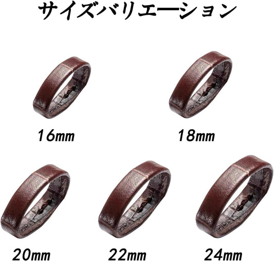 Watch Band Leather Loop Keeper Genuine Leather Watch Band Holder 4pcs 16mm 18mm 20mm 22mm 24mm